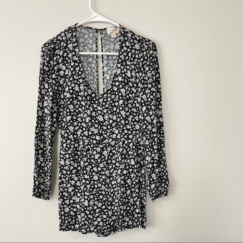 LA Hearts Floral Romper